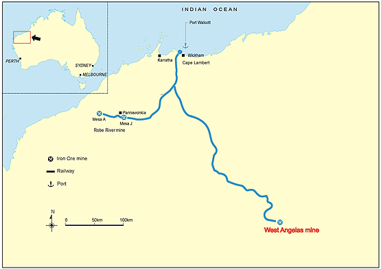 Map of Pilbara region