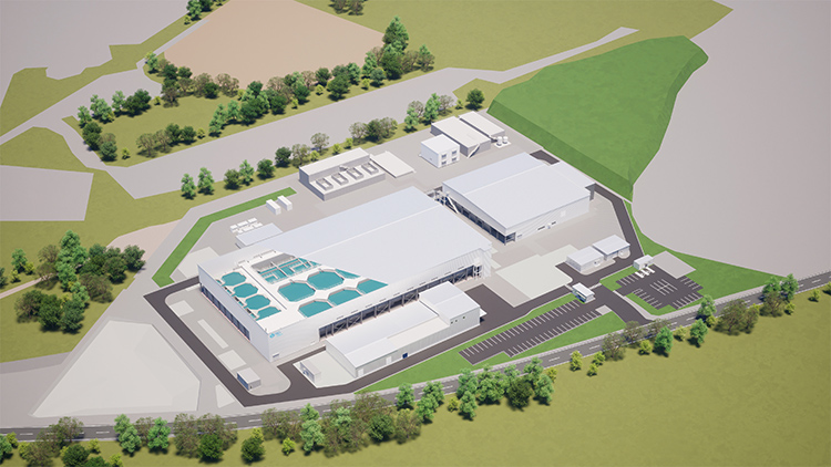 Illustration of the commercial plant to be developed